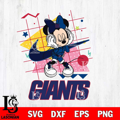 New York Giants Minnie Mouse Dancing SVG DXF EPS PNG FILE, Disney Father day File Cut,Digital Download,Instant Download,Disney Svg Files
