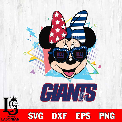 New York Giants Minnie Mouse Love Sport SVG DXF EPS PNG FILE, Disney Father day File Cut,Digital Download,Instant Download,Disney Svg Files