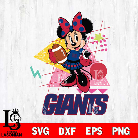New York Giants Minnie Mouse Sport SVG DXF EPS PNG FILE, Disney Father day File Cut,Digital Download,Instant Download,Disney Svg Files