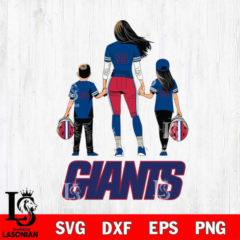New York Giants Mother and son Rugby SVG DXF EPS PNG FILE,NFL SVG, Father day Digital Download,Instant Download, Silhouette