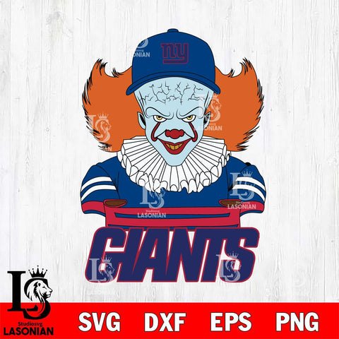 New York Giants Pennywise Horror Sport 2 Svg Eps Dxf Png File, NFL svg, Digital Download, Instant Download