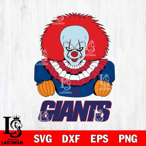 New York Giants Pennywise Horror Sport 3 Svg Eps Dxf Png File, NFL svg, Digital Download, Instant Download