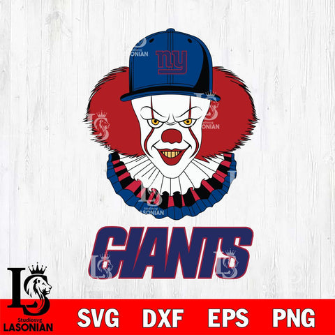New York Giants Pennywise Horror Sport 4 Svg Eps Dxf Png File, NFL svg, Digital Download, Instant Download