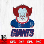 New York Giants Pennywise Horror Sport 5 Svg Eps Dxf Png File, NFL svg, Digital Download, Instant Download