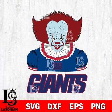 New York Giants Pennywise Horror Sport 5 Svg Eps Dxf Png File, NFL svg, Digital Download, Instant Download
