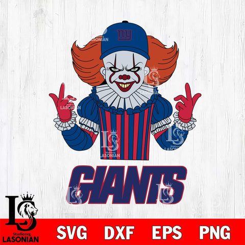New York Giants Pennywise Horror Sport 8 Svg Eps Dxf Png File, NFL svg, Digital Download, Instant Download