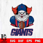 New York Giants Pennywise Horror Sport 9 Svg Eps Dxf Png File, NFL svg, Digital Download, Instant Download