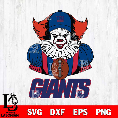 New York Giants Pennywise Horror Sport 9 Svg Eps Dxf Png File, NFL svg, Digital Download, Instant Download