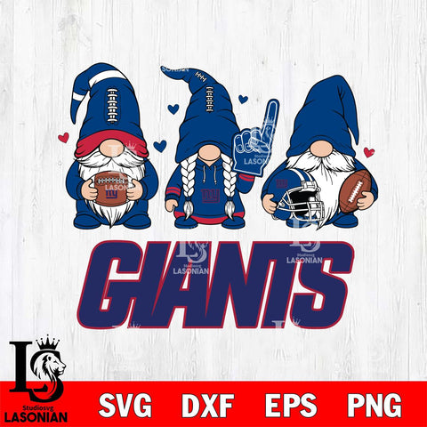New York Giants Rugby Gnome File Cut, NFL SVG, Digital Download , CHRISTMAS Criucut , Silhouette