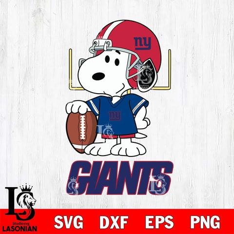 New York Giants Snoopy Player Football SVG DXF EPS PNG FILE,Snoopy File Cut, Nfl Digital Download,Instant Download, Silhouette