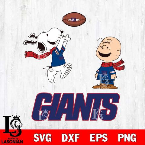 New York Giants Snoopy & Charlie Brown Football Cricut,Christmas SVG DXF EPS PNG FILE, Digital Download,Instant Download, Silhouette