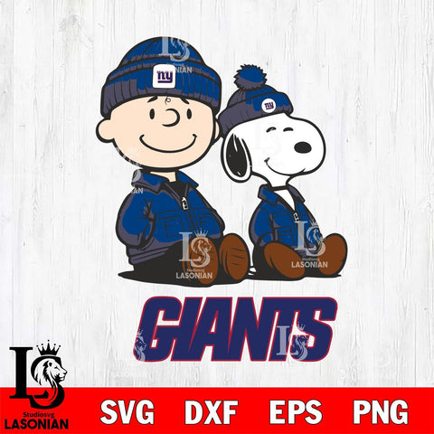 New York Giants Snoopy and Charlie Sport Svg Eps Dxf Png File, Cut file Digital Download ,Instant Download, Cricut File