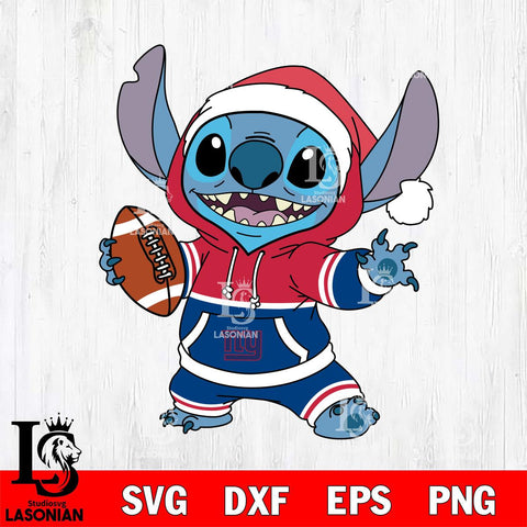 New York Giants Stitch Football Christmas File Cut, NFL SVG DXF EPS PNG FILE, Digital Download , Criucut , Silhouette