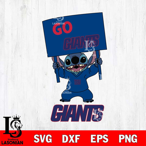 New York Giants Stitch Go cheer SVG DXF EPS PNG FILE, NFL File Cut, Digital Download,Instant Download, Silhouette, Cricut