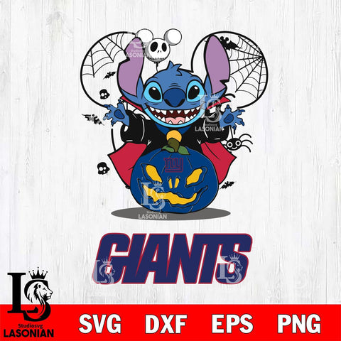 New York Giants Stitch Horror Halloween Svg Eps Dxf Png File, Digital Download, Instant Download