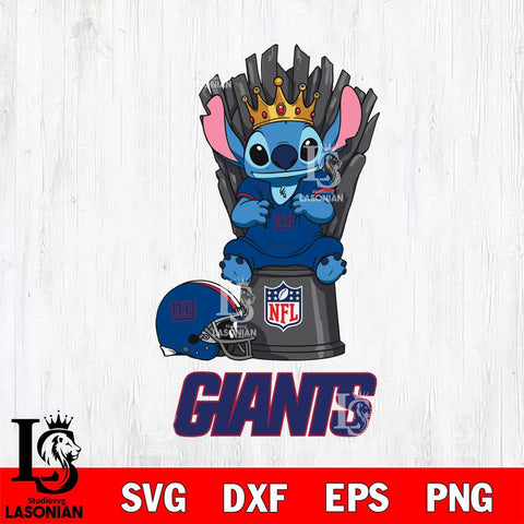 New York Giants Stitch King Football SVG DXF EPS PNG FILE, Stitch File Cut,NFL Digital Download,Instant Download, Silhouette