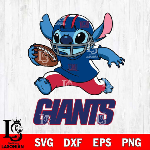 New York Giants Stitch Run Football SVG DXF EPS PNG FILE, Stitch File Cut,NFL Digital Download,Instant Download, Silhouette