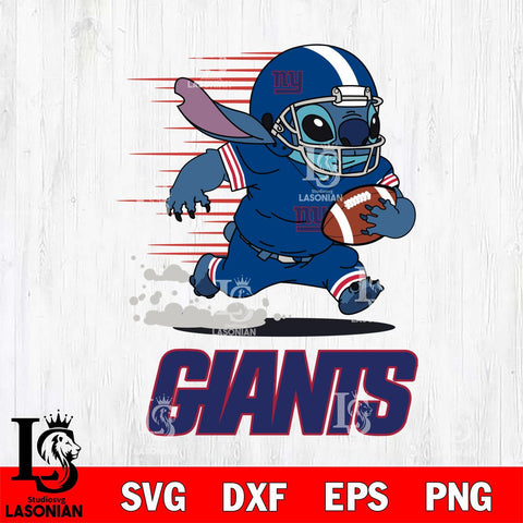 New York Giants Stitch Run Football SVG DXF EPS PNG FILE, NFL File Cut, Digital Download,Instant Download, Silhouette, Cricut