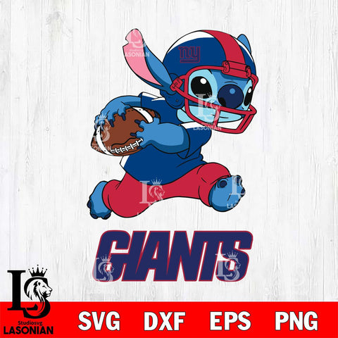 New York Giants Stitch Run Rugby Ball SVG DXF EPS PNG FILE, Stitch File Cut,NFL Digital Download,Instant Download, Silhouette