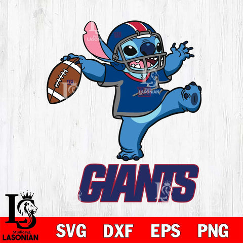 New York Giants Stitch dance rugby ball SVG DXF EPS PNG FILE, Stitch File Cut,NFL Digital Download,Instant Download, Silhouette