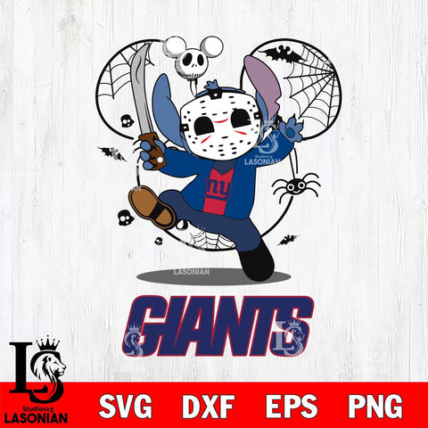 New York Giants Stitch jason voorhees Halloween Svg Eps Dxf Png File, Digital Download, Instant Download