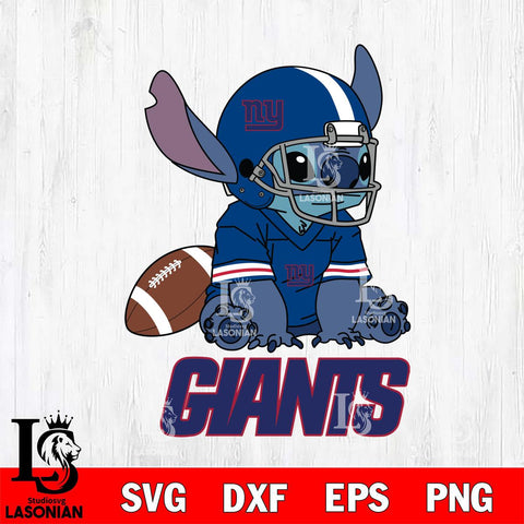 New York Giants Stitch with a football SVG DXF EPS PNG FILE, NFL File Cut, Digital Download,Instant Download, Silhouette, Cricut