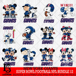 New York Giants Super Bowl NFL Bundle 12 Svg Eps Dxf Png File, NFL svg , Digital Download , Instant Download, Cricut File