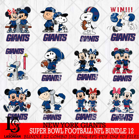 New York Giants Super Bowl NFL Bundle 12 Svg Eps Dxf Png File, NFL svg , Digital Download , Instant Download, Cricut File