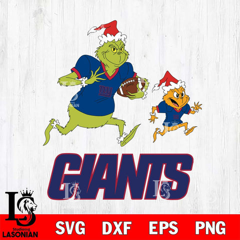 New York Giants The Grinch & Max Football Cricut,Christmas SVG DXF EPS PNG FILE, Digital Download,Instant Download, Silhouette