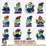 New York Giants  Grinch NFL Bundle 12 SVG Eps Dxf Png File, Digital Download, Instant Download