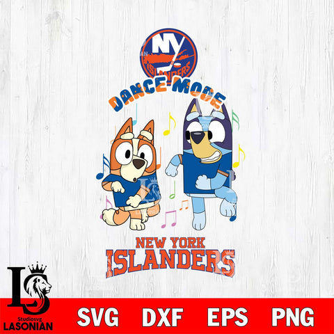 New York Islanders Bluey Bingo Svg Eps Dxf Png File, NHL svg, Digital Download, Instant Download