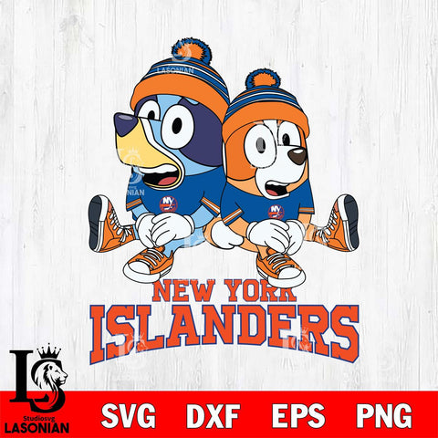 New York Islanders Bluey & Bingo 8 Svg Eps Dxf Png File, NHL svg, Digital Download, Instant Download