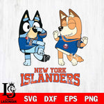 New York Islanders Bluey Chilli Sport Svg Eps Dxf Png File, Digital Download, Instant Download
