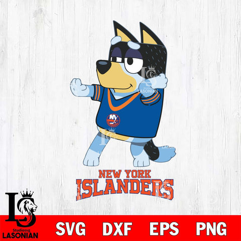New York Islanders Bluey Dad Dance Svg Eps Dxf Png File, Digital Download, Instant Download
