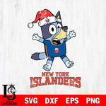 New York Islanders Bluey Happy Christmas Svg Eps Dxf Png File, Digital Download
