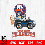 New York Islanders Bluey friends Svg Eps Dxf Png File, NHL svg, Digital Download, Instant Download