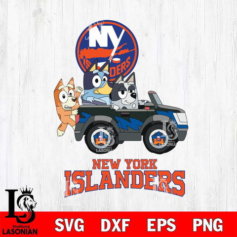 New York Islanders Bluey friends Svg Eps Dxf Png File, NHL svg, Digital Download, Instant Download