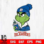 New York Islanders Boujee Grinch Christmas Cut Files, Cricut,Christmas Svg Dxf Eps Png file , Digital Download