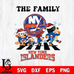 New York Islanders Family Bluey Christmas Svg Eps Dxf Png File, Digital Download