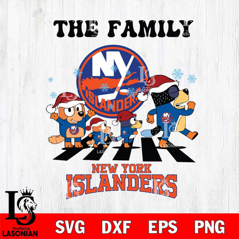New York Islanders Family Bluey Christmas Svg Eps Dxf Png File, Digital Download