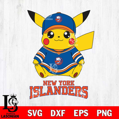 New York Islanders Pikachu NHL Hockey SVG DXF EPS PNG FILE,NHL File Cut,Disney Digital Download,Instant Download, Silhouette
