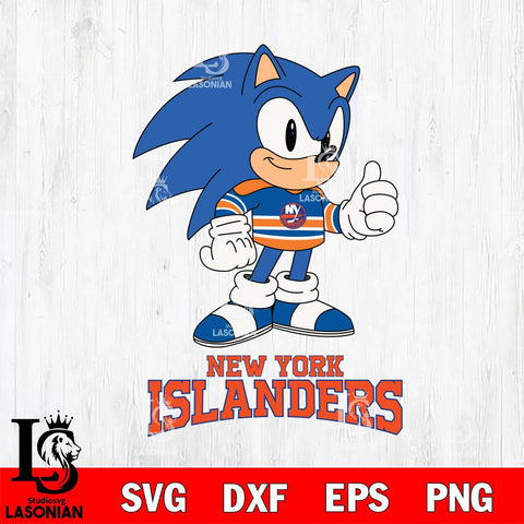 New York Islanders Sonic like NHL Hockey SVG DXF EPS PNG FILE,NHL File Cut,Disney Digital Download,Instant Download, Silhouette