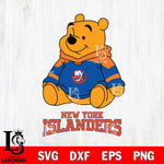 New York Islanders Winnie The Pooh NHL Hockey SVG DXF EPS PNG FILE,NHL File Cut,Disney Digital Download,Instant Download, Silhouette