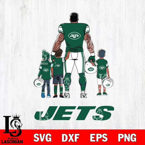 New York Jets 4 Father and son Rugby SVG DXF EPS PNG FILE,NFL SVG, Father day Digital Download,Instant Download, Silhouette