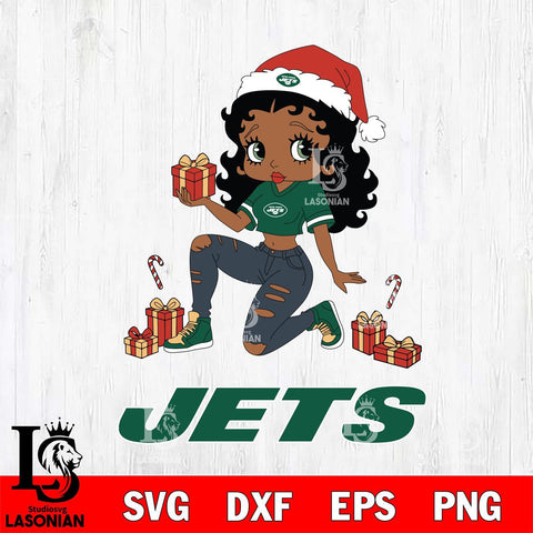 New York Jets Betty Boop Gift File Cut, NFL SVG DXF EPS PNG PDF File, Digital Download , Criucut , Silhouette
