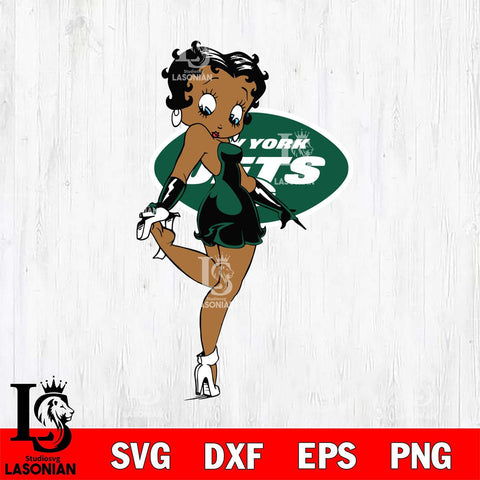 New York Jets Betty Boop Girl Fan SVG Svg Eps Dxf Png File, Digital Download, Instant Download