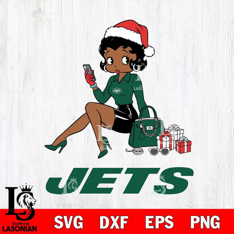 New York Jets Betty Boop Phone File Cut, NFL SVG DXF EPS PNG PDF File, Digital Download , Criucut , Silhouette