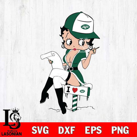 New York Jets Betty Boop Sexy Fan Svg Eps Dxf Png File, Digital Download, Instant Download