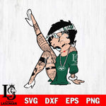 New York Jets Betty Boop Tattoo Girl Svg Eps Dxf Png File, Digital Download, Instant Download