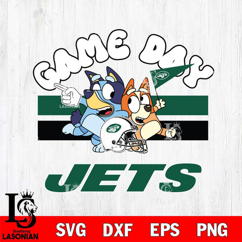 New York Jets Bluey Chilli  Game day NFL Svg Eps Dxf Png File, Digital Download, Instant Download